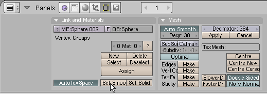 Bouton "Set Smooth"
