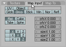 L'onglet "Map Input"