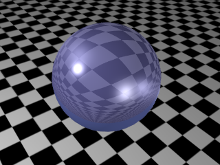 Exemple de transparence en raytracing